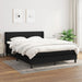 Pat box spring cu saltea, negru, 140x190 cm, textil - WALTI WALTI