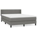 Pat box spring cu saltea, gri închis, 140x200 cm, textil - WALTI WALTI