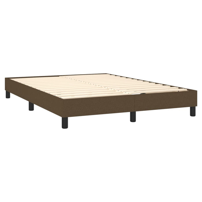 Pat continental cu saltea, maro închis, 140x200 cm, textil - WALTI WALTI