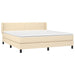 Pat box spring cu saltea, crem, 160x200 cm, material textil - WALTI WALTI