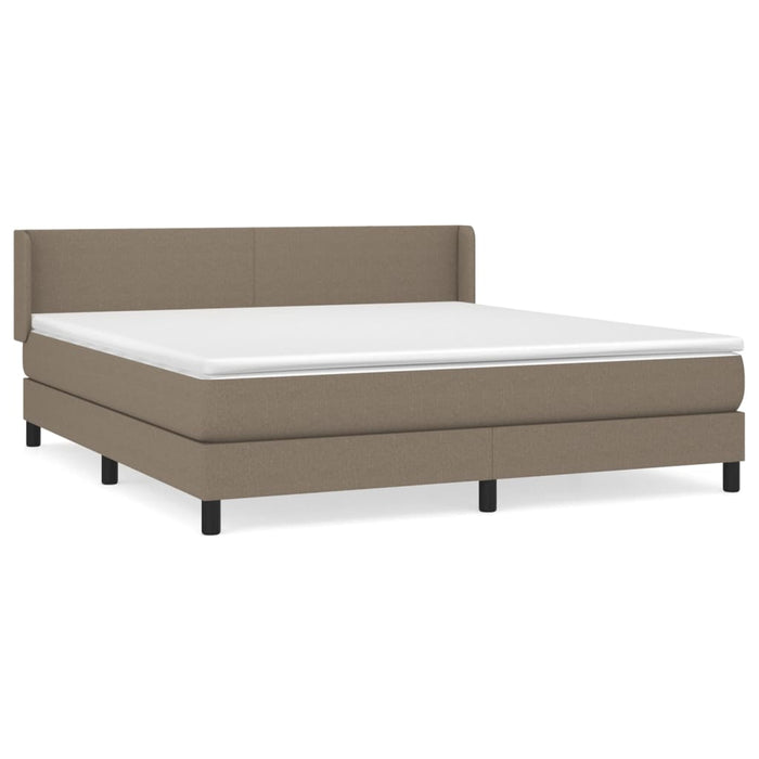 Pat continental cu saltea, gri taupe, 180x200 cm, textil - WALTI WALTI
