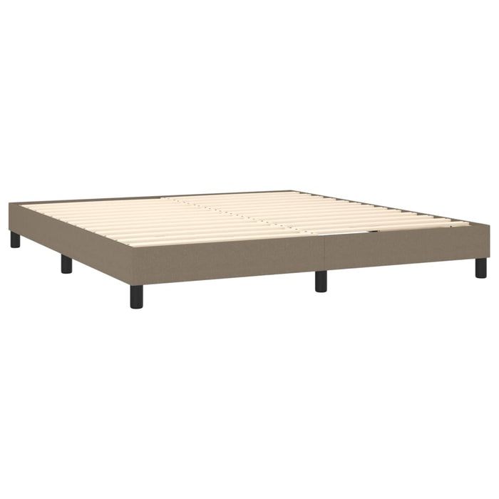 Pat continental cu saltea, gri taupe, 180x200 cm, textil - WALTI WALTI