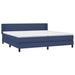 Pat box spring cu saltea, albastru, 200x200 cm, textil - WALTI WALTI