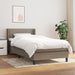 Pat box spring cu saltea, gri taupe, 90x190 cm, textil - WALTI WALTI