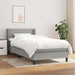 Pat box spring cu saltea, gri deschis, 90x200 cm, textil - WALTI WALTI