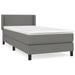 Pat box spring cu saltea, gri închis, 90x200 cm, textil - WALTI WALTI