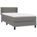Pat box spring cu saltea, gri închis, 90x200 cm, textil - WALTI WALTI