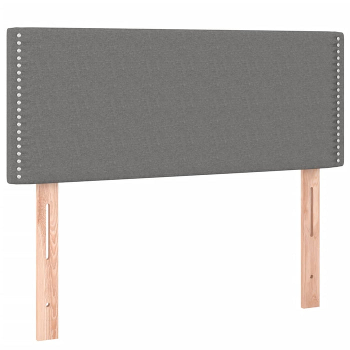 Pat box spring cu saltea, gri închis, 90x200 cm, textil - WALTI WALTI