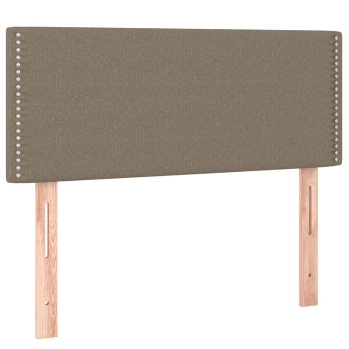 Pat box spring cu saltea, gri taupe, 90x200 cm, textil - WALTI WALTI