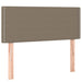 Pat box spring cu saltea, gri taupe, 90x200 cm, textil - WALTI WALTI