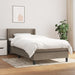 Pat box spring cu saltea, gri taupe, 90x200 cm, textil - WALTI WALTI