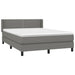 Pat box spring cu saltea, gri închis, 140x190 cm, textil - WALTI WALTI