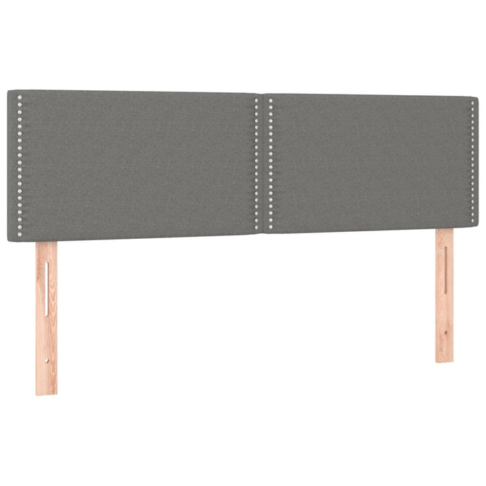 Pat box spring cu saltea, gri închis, 140x190 cm, textil - WALTI WALTI
