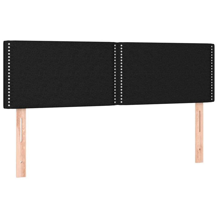 Pat box spring cu saltea, negru, 140x190 cm, textil - WALTI WALTI