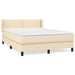 Pat box spring cu saltea, crem, 140x200 cm, textil - WALTI WALTI