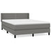 Pat box spring cu saltea, gri închis, 140x200 cm, textil - WALTI WALTI