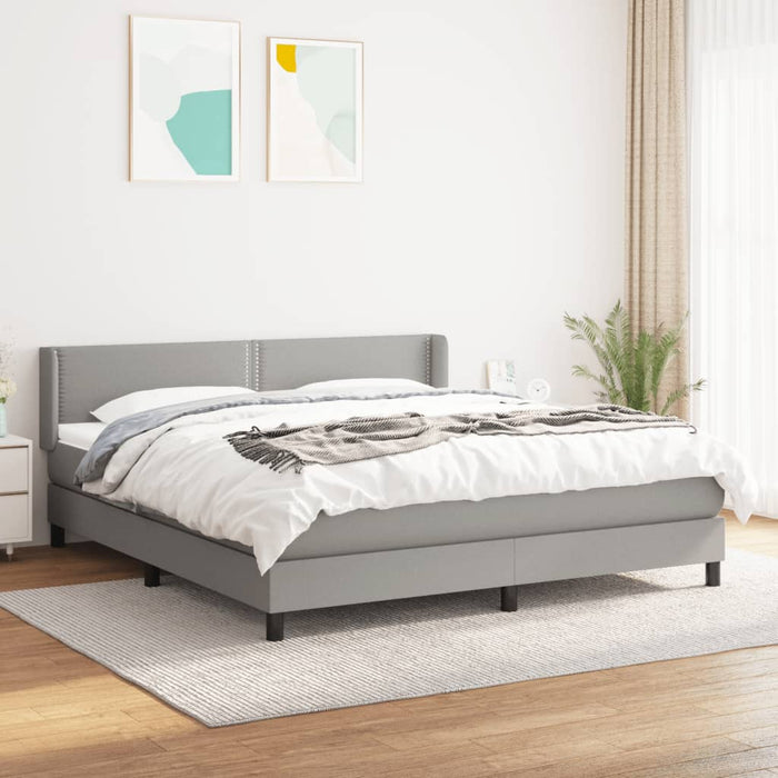 Pat continental, gri deschis, 180x200 cm, material textil - WALTI WALTI