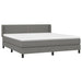 Pat box spring cu saltea, gri închis, 180x200 cm, textil - WALTI WALTI