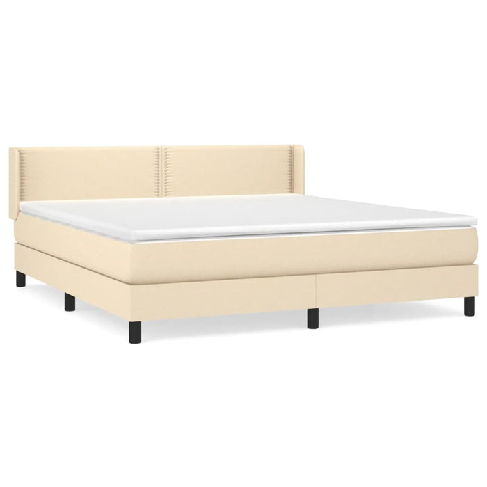 Pat continental cu saltea, crem, 180x200 cm, textil - WALTI WALTI