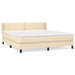 Pat continental cu saltea, crem, 180x200 cm, textil - WALTI WALTI