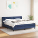 Pat box spring cu saltea, albastru, 180x200 cm, material textil - WALTI WALTI