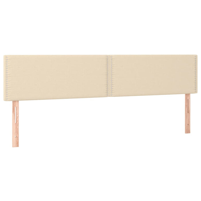 Pat box spring cu saltea, crem, 200x200 cm, textil WALTI