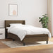Pat box spring cu saltea, maro închis, 90x190 cm, textil - WALTI WALTI