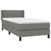 Pat box spring cu saltea, gri închis, 100x200 cm, textil - WALTI WALTI