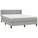 Pat box spring cu saltea, gri deschis, 140x190 cm, textil - WALTI WALTI