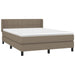 Pat continental cu saltea gri taupe 140x200 cm material textil - WALTI WALTI