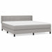 Pat continental cu saltea, gri deschis, 160x200 cm, textil - WALTI WALTI