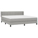 Pat continental cu saltea, gri deschis, 160x200 cm, textil - WALTI WALTI