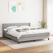Pat continental cu saltea, gri deschis, 160x200 cm, textil - WALTI WALTI