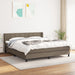Pat box spring cu saltea, gri taupe, 160x200 cm material textil - WALTI WALTI