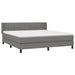Pat box spring cu saltea, gri închis, 180x200 cm, textil - WALTI WALTI