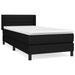 Pat box spring cu saltea, negru, 80x200 cm, textil - WALTI WALTI