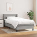 Pat box spring cu saltea, gri deschis, 90x190 cm, textil - WALTI WALTI