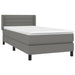 Pat box spring cu saltea, gri închis, 90x190 cm, textil - WALTI WALTI