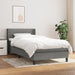 Pat box spring cu saltea, gri închis, 90x190 cm, textil - WALTI WALTI
