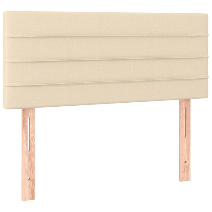 Pat box spring cu saltea, crem, 90x200 cm, textil - WALTI WALTI