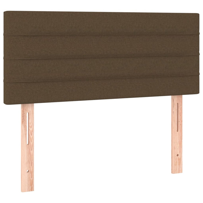 Pat box spring cu saltea, maro închis, 100x200 cm, textil - WALTI WALTI