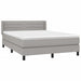 Pat box spring cu saltea, gri deschis, 140x190 cm, textil - WALTI WALTI