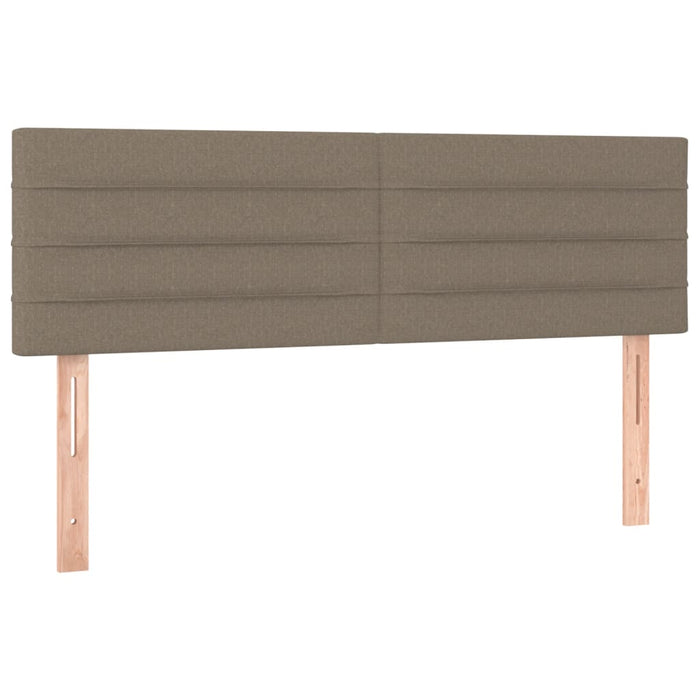 Pat box spring cu saltea, gri taupe, 140x200 cm, textil - WALTI WALTI