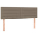 Pat box spring cu saltea, gri taupe, 140x200 cm, textil - WALTI WALTI