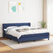 Pat continental cu saltea, albastru, 160x200cm, material textil - WALTI WALTI