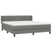 Pat box spring cu saltea, gri închis, 180x200 cm, textil - WALTI WALTI