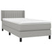 Pat box spring cu saltea, gri deschis, 90x200 cm, textil - WALTI WALTI