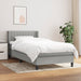 Pat box spring cu saltea, gri deschis, 90x200 cm, textil - WALTI WALTI