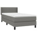 Pat box spring cu saltea, gri închis, 90x200 cm, textil - WALTI WALTI