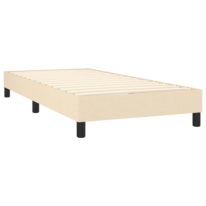 Pat box spring cu saltea, crem, 90x200 cm, textil - WALTI WALTI